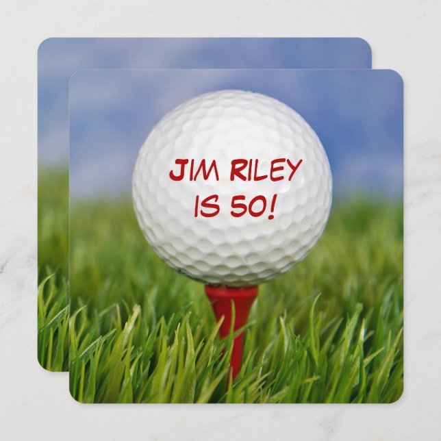 Golf Birthday Party invite (Front/Back)