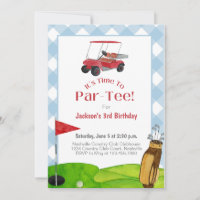 Golf Birthday Party Retirement Blue Watercolor