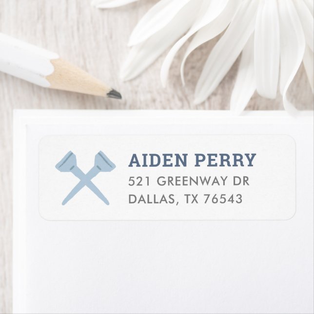 Golf Birthday Party Return Address (Insitu)