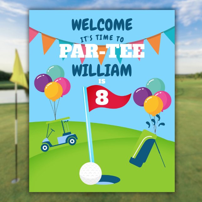 Golf Birthday Party Welcome Sign (Golf Birthday Party Welcome Sign)