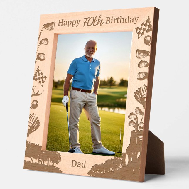 Golf Birthday Retirement Dad Grandpa Photograph Etched Frames (Creator Uploaded)