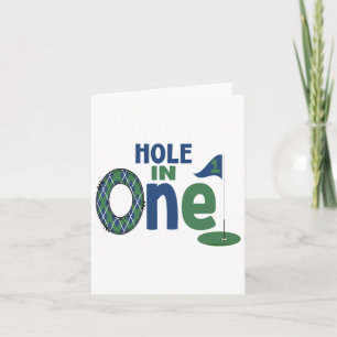 Golf Birthday Shirt 1st Birthday Hole In One Boys  Card