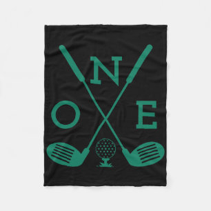 Golf Birthday Shirt 1st Birthday Hole In One Boys  Fleece Blanket