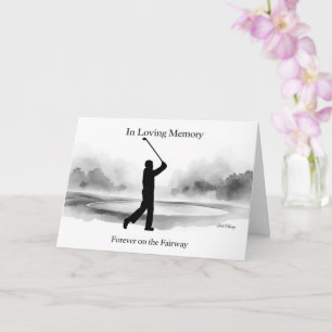Golf Black and White Golf Sympathy Card Sorry