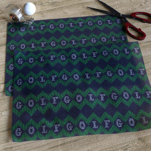 Golf Blue Christmas Tissue Paper