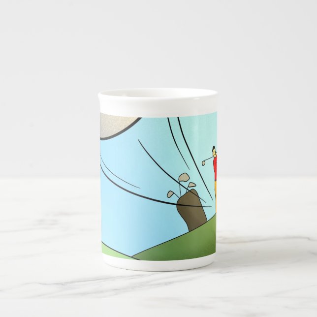 Golf Bone China Mug (Front)