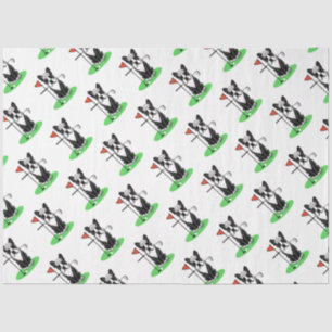 Golf Boston Terrier (black) Cute Dog Tissue Paper