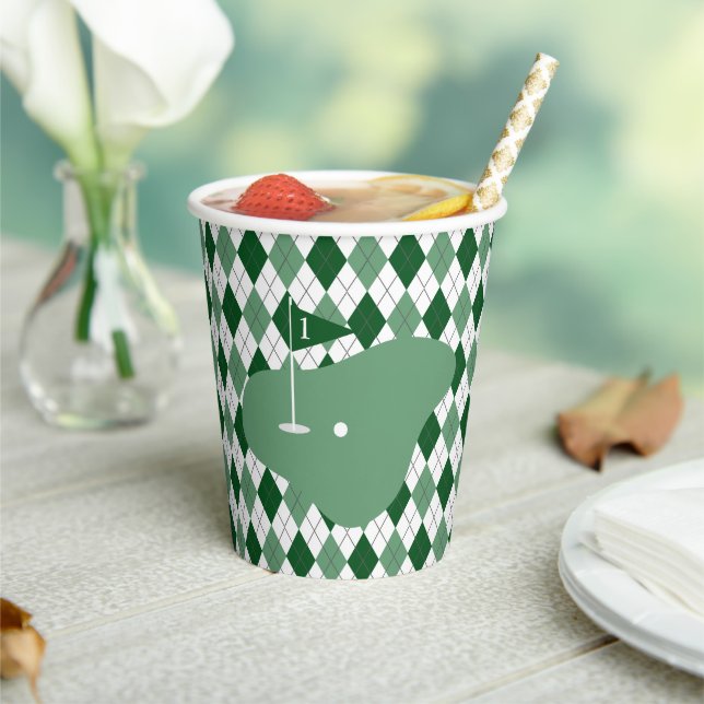 Golf Boy 1st Birthday Paper Cups (Insitu)