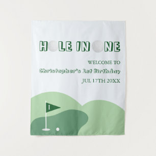 Golf Boy 1st Birthday Tapestry