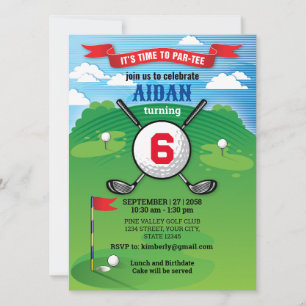 Golf Boy Birthday Par-Tee Design