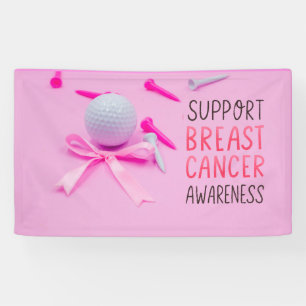 Golf breast cancer awareness pink theme banner