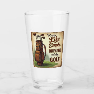 Golf Breathe And Play Golf Glass