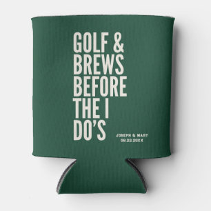 Golf & Brews Before The I Do's Customisable Gift Can Cooler
