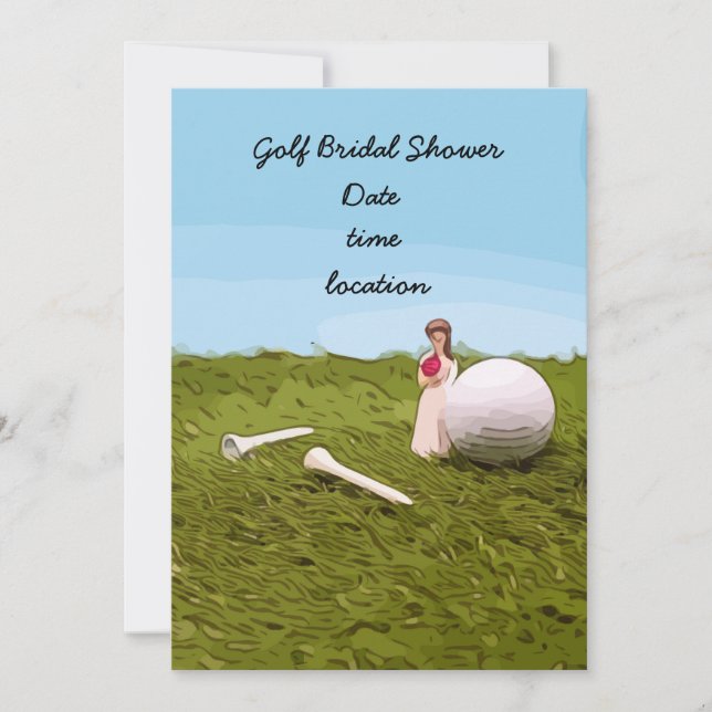 Golf bridal Shower Invitation (Front)
