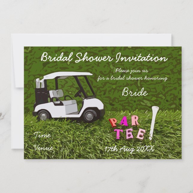 Golf Bridal Shower Invitation for golfer party (Front)