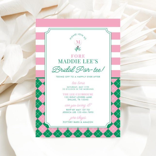 Golf Bridal Shower Par-tee Invitation (Golf Par-tee Bridal Shower Invitation)