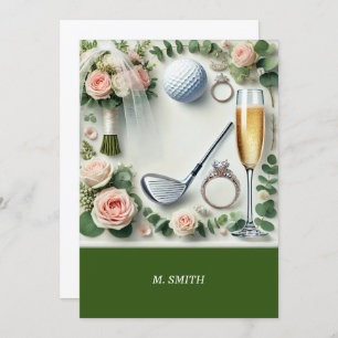 Golf Bridal Shower themed with golf ball Invitation