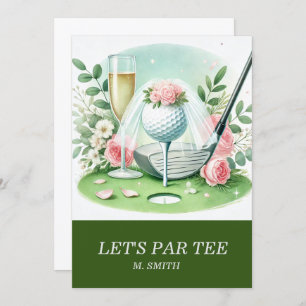 Golf Bridal Shower themed with golf ball  Invitation