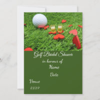 Golf Bridal Shower with golf ball Save the Date