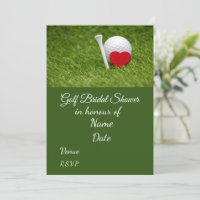 Golf Bridal Shower with golf ball  Save the Date  