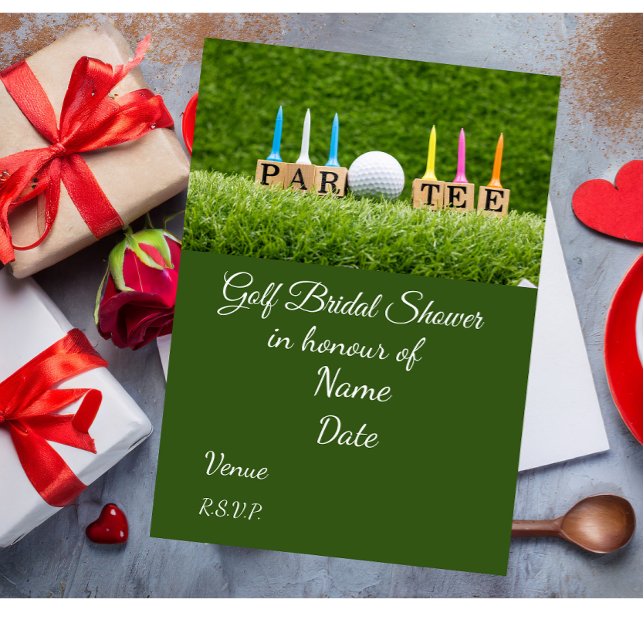Golf Bridal Shower with golf ball  Save the Date Invitation (Creator Uploaded)