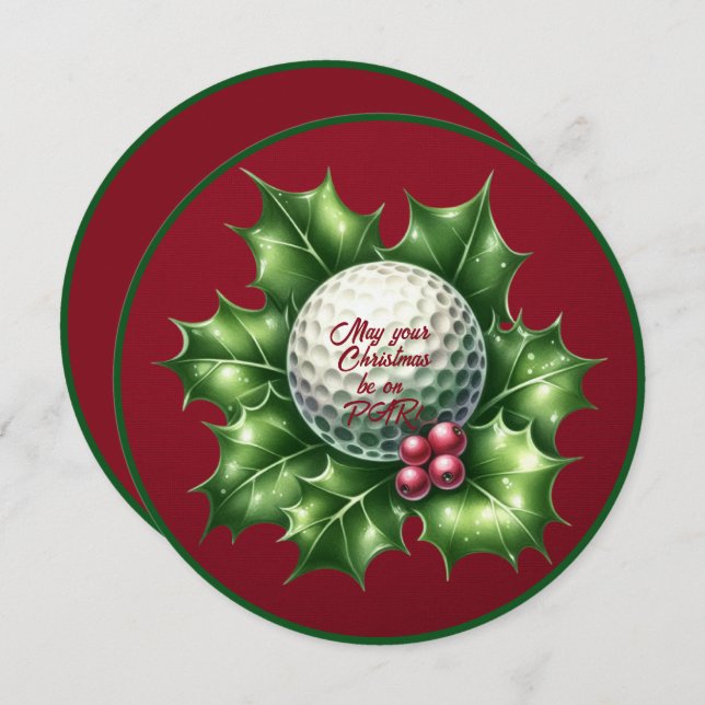 Golf Buddy Christmas Greeting Card (Front/Back)