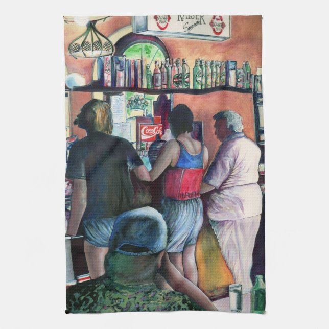 Golf Bufe, Budapest Tea Towel (Vertical)