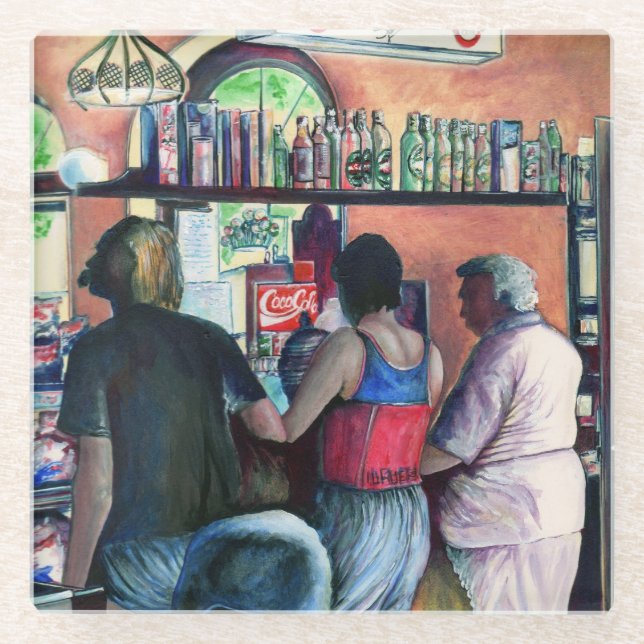 Golf Buffe, Budapest Glass Coaster (Front)