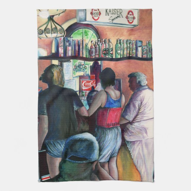 Golf Buffe, Budapest Tea Towel (Vertical)