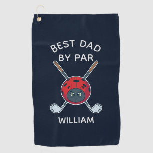 Golf Bug Best Dad By Par Fathers Day Personalised Towel