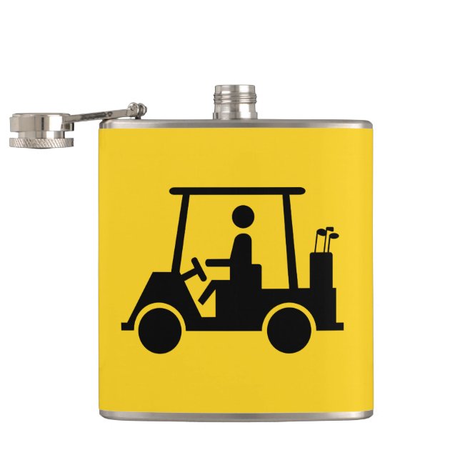 Golf Buggy Hip Flask (Opened)
