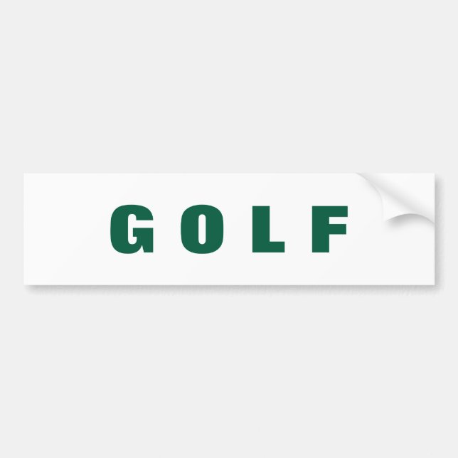 Golf bumper sticker (Front)