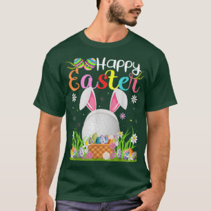 Golf Bunny Egg Hunting Funny Golf Happy Easter  T-Shirt