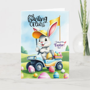 Golf Bunny Ribbit Golfer for Easter Card