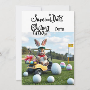 Golf Bunny Ribbit Golfer for Easter Invitation