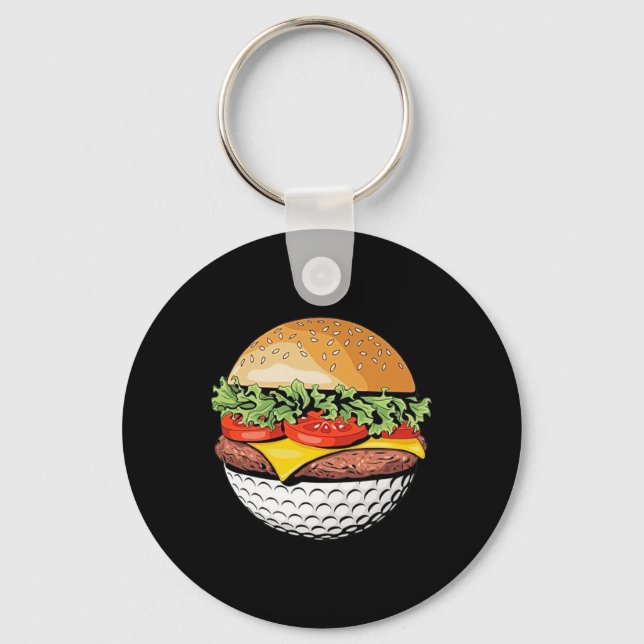 Golf Burger  Key Ring (Front)