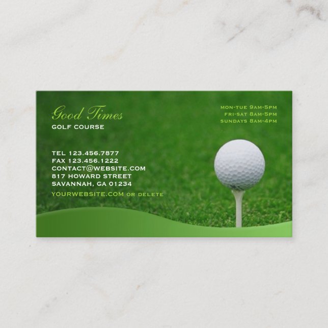 Golf Business Card (Front)
