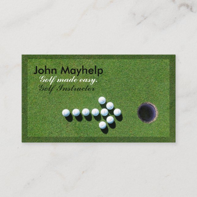 GOLF BUSINESS CARD, GOLF INSTRUCTOR BUSINESS CARD (Front)