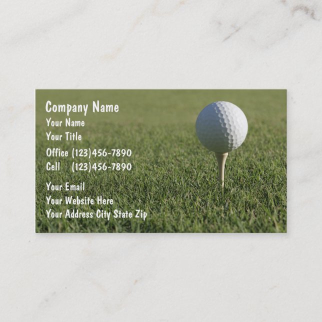 Golf Business Cards (Front)