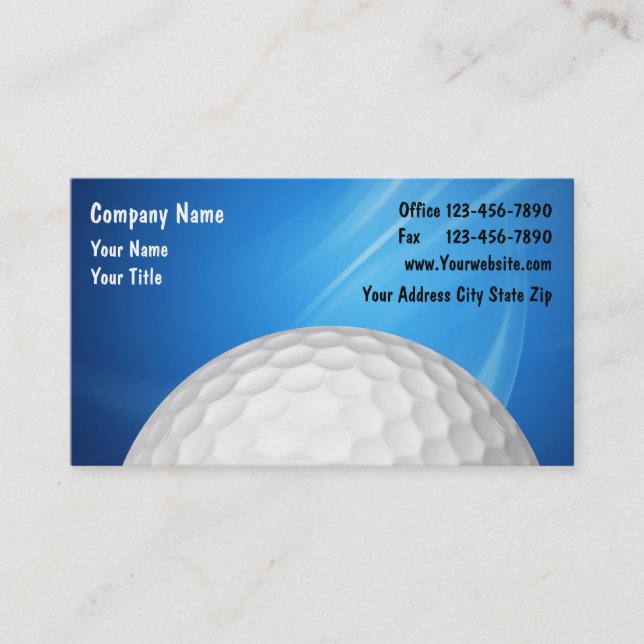 Golf Business Cards (Front)