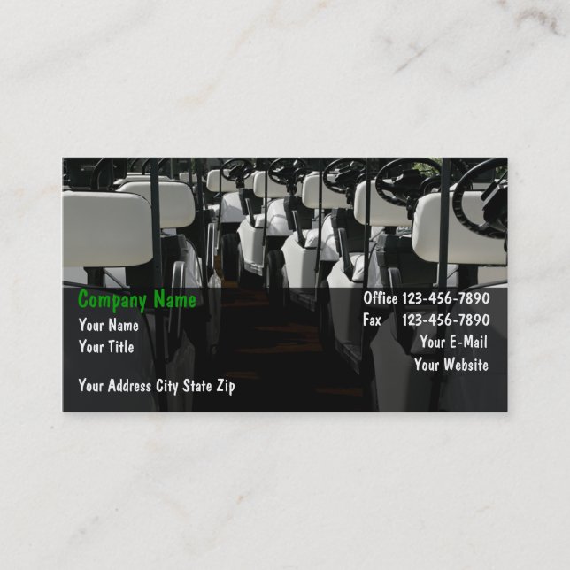 Golf Business Cards (Front)