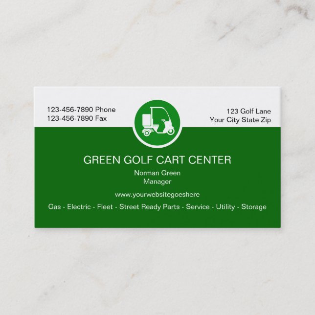 Golf Business Cards (Front)