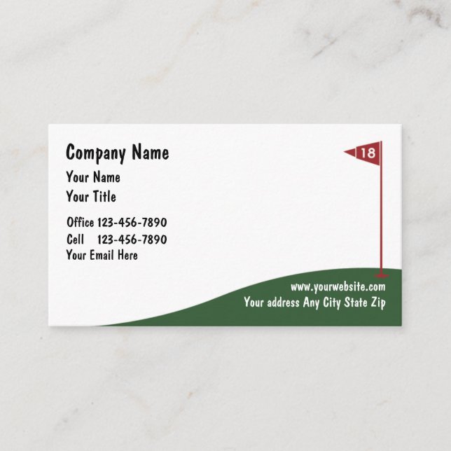 Golf Business Cards (Front)