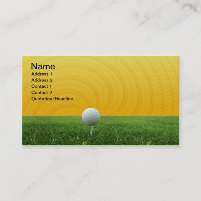 Golf Business Cards (Front)