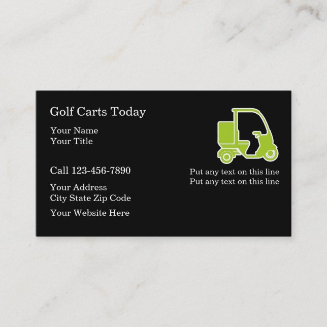 Golf Business Cards (Front)