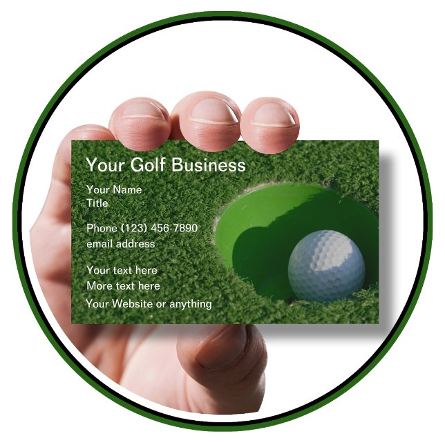 Golf Business Cards Modern Rounded Corners (Creator Uploaded)