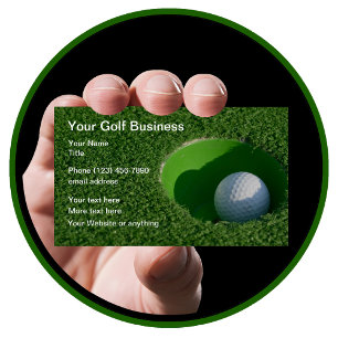 Golf Business Cards Modern Rounded Corners