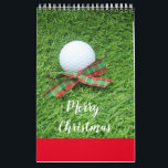 Golf Calendar with golf ball on green grass<br><div class="desc">Golf Calendar with golf ball on green grass designed by Thaninee</div>