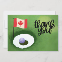 Golf Canada flag and ball for golfer thank you 