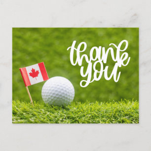 Golf Canada with flag and ball for golfer Postcard